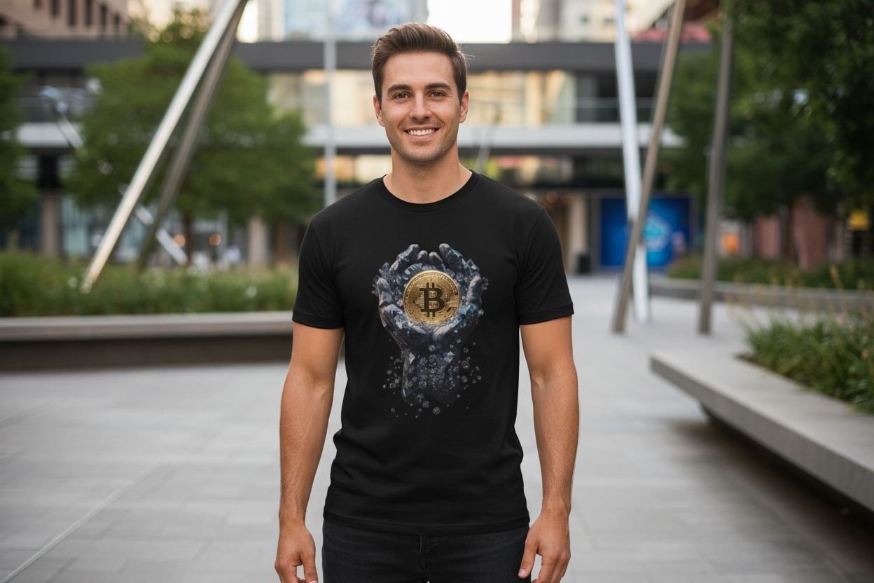 Fit person wearing Diamond Hands T-Shirt